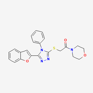 2-{[5-(1-benzofuran-2-yl)-4-phenyl-4H-1,2,4-triazol-3-yl]sulfanyl}-1-(morpholin-4-yl)ethanone