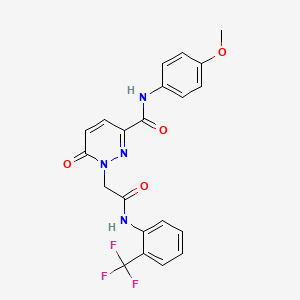 N-(4-methoxyphenyl)-6-oxo-1-({[2-(trifluoromethyl)phenyl]carbamoyl}methyl)-1,6-dihydropyridazine-3-carboxamide