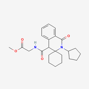 methyl N-[(2'-cyclopentyl-1'-oxo-1',4'-dihydro-2'H-spiro[cyclohexane-1,3'-isoquinolin]-4'-yl)carbonyl]glycinate