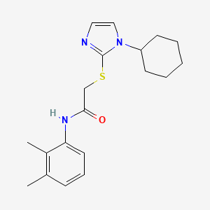 2-((1-cyclohexyl-1H-imidazol-2-yl)thio)-N-(2,3-dimethylphenyl)acetamide