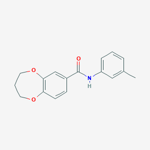 N-(3-methylphenyl)-3,4-dihydro-2H-1,5-benzodioxepine-7-carboxamide