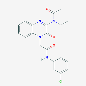 N-(4-{2-[(3-chlorophenyl)amino]-2-oxoethyl}-3-oxo-3,4-dihydroquinoxalin-2-yl)-N-ethylacetamide