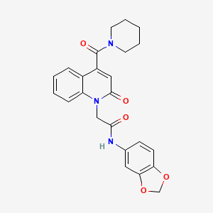 N-(1,3-benzodioxol-5-yl)-2-[2-oxo-4-(piperidin-1-ylcarbonyl)quinolin-1(2H)-yl]acetamide