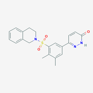 6-[3-(3,4-dihydroisoquinolin-2(1H)-ylsulfonyl)-4,5-dimethylphenyl]pyridazin-3(2H)-one