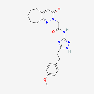 N-[5-(4-methoxyphenethyl)-1H-1,2,4-triazol-3-yl]-2-(3-oxo-3,5,6,7,8,9-hexahydro-2H-cyclohepta[c]pyridazin-2-yl)acetamide