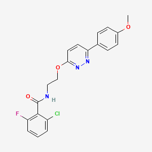 2-chloro-6-fluoro-N-(2-{[6-(4-methoxyphenyl)pyridazin-3-yl]oxy}ethyl)benzamide