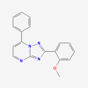 molecular formula C18H14N4O B11235275 2-(2-Methoxyphenyl)-7-phenyl[1,2,4]triazolo[1,5-a]pyrimidine 