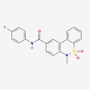 N-(4-fluorophenyl)-6-methyl-6H-dibenzo[c,e][1,2]thiazine-9-carboxamide 5,5-dioxide