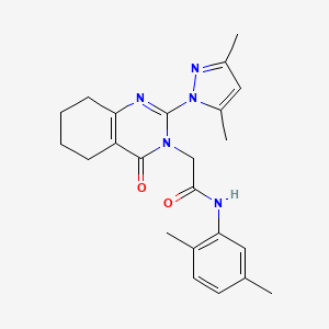 2-(2-(3,5-dimethyl-1H-pyrazol-1-yl)-4-oxo-5,6,7,8-tetrahydroquinazolin-3(4H)-yl)-N-(2,5-dimethylphenyl)acetamide