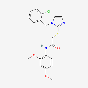 molecular formula C20H20ClN3O3S B11235321 2-((1-(2-chlorobenzyl)-1H-imidazol-2-yl)thio)-N-(2,4-dimethoxyphenyl)acetamide 