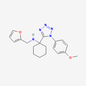 N-(furan-2-ylmethyl)-1-[1-(4-methoxyphenyl)-1H-tetrazol-5-yl]cyclohexanamine