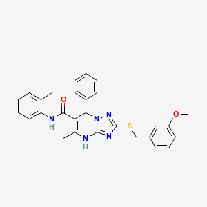 2-[(3-methoxybenzyl)sulfanyl]-5-methyl-N-(2-methylphenyl)-7-(4-methylphenyl)-4,7-dihydro[1,2,4]triazolo[1,5-a]pyrimidine-6-carboxamide