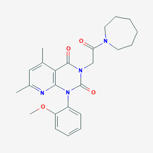 3-[2-(azepan-1-yl)-2-oxoethyl]-1-(2-methoxyphenyl)-5,7-dimethylpyrido[2,3-d]pyrimidine-2,4(1H,3H)-dione