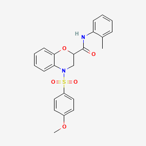 4-[(4-methoxyphenyl)sulfonyl]-N-(2-methylphenyl)-3,4-dihydro-2H-1,4-benzoxazine-2-carboxamide