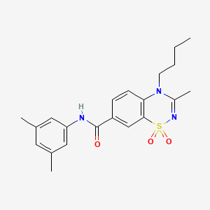 4-butyl-N-(3,5-dimethylphenyl)-3-methyl-4H-1,2,4-benzothiadiazine-7-carboxamide 1,1-dioxide