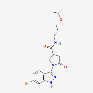 1-(6-bromo-1H-indazol-3-yl)-N-(3-isopropoxypropyl)-5-oxo-3-pyrrolidinecarboxamide