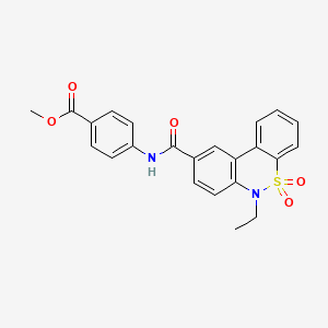 methyl 4-{[(6-ethyl-5,5-dioxido-6H-dibenzo[c,e][1,2]thiazin-9-yl)carbonyl]amino}benzoate