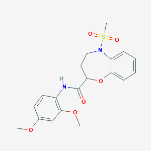 N-(2,4-dimethoxyphenyl)-5-(methylsulfonyl)-2,3,4,5-tetrahydro-1,5-benzoxazepine-2-carboxamide