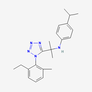 N-{2-[1-(2-ethyl-6-methylphenyl)-1H-tetrazol-5-yl]propan-2-yl}-4-(propan-2-yl)aniline