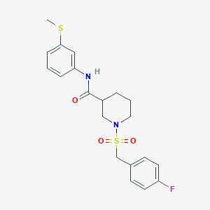 1-[(4-fluorobenzyl)sulfonyl]-N-[3-(methylsulfanyl)phenyl]piperidine-3-carboxamide