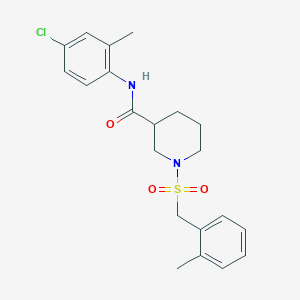 N-(4-chloro-2-methylphenyl)-1-[(2-methylbenzyl)sulfonyl]piperidine-3-carboxamide