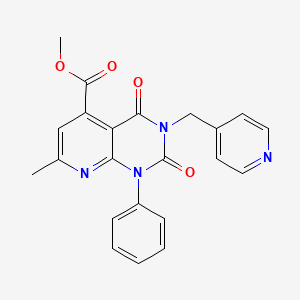 Methyl 7-methyl-2,4-dioxo-1-phenyl-3-(pyridin-4-ylmethyl)-1,2,3,4-tetrahydropyrido[2,3-d]pyrimidine-5-carboxylate