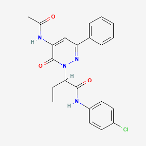 2-[5-(acetylamino)-6-oxo-3-phenylpyridazin-1(6H)-yl]-N-(4-chlorophenyl)butanamide