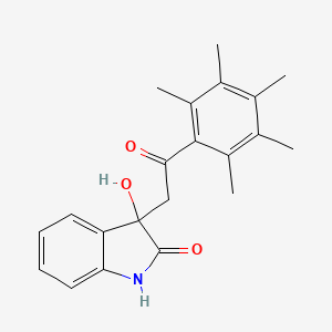 3-hydroxy-3-[2-oxo-2-(pentamethylphenyl)ethyl]-1,3-dihydro-2H-indol-2-one