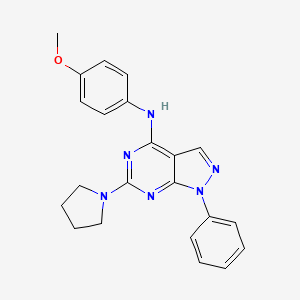 N-(4-methoxyphenyl)-1-phenyl-6-(pyrrolidin-1-yl)-1H-pyrazolo[3,4-d]pyrimidin-4-amine