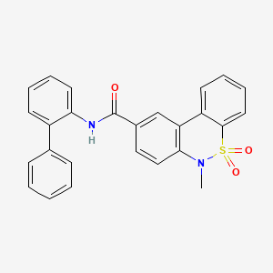 molecular formula C26H20N2O3S B11235476 N-(biphenyl-2-yl)-6-methyl-6H-dibenzo[c,e][1,2]thiazine-9-carboxamide 5,5-dioxide 