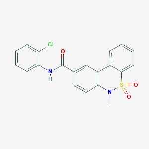 N-(2-chlorophenyl)-6-methyl-6H-dibenzo[c,e][1,2]thiazine-9-carboxamide 5,5-dioxide