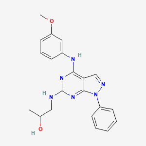 1-({4-[(3-methoxyphenyl)amino]-1-phenyl-1H-pyrazolo[3,4-d]pyrimidin-6-yl}amino)propan-2-ol