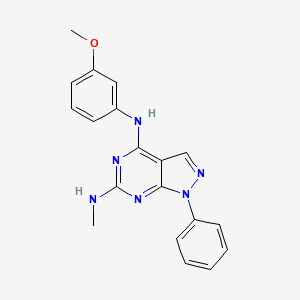 molecular formula C19H18N6O B11235585 N~4~-(3-methoxyphenyl)-N~6~-methyl-1-phenyl-1H-pyrazolo[3,4-d]pyrimidine-4,6-diamine 