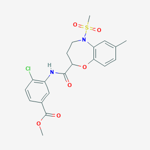 Methyl 4-chloro-3-({[7-methyl-5-(methylsulfonyl)-2,3,4,5-tetrahydro-1,5-benzoxazepin-2-yl]carbonyl}amino)benzoate