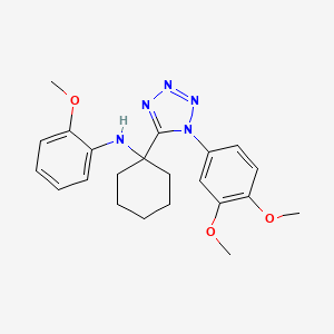 N-{1-[1-(3,4-dimethoxyphenyl)-1H-tetrazol-5-yl]cyclohexyl}-2-methoxyaniline