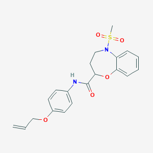 5-(methylsulfonyl)-N-[4-(prop-2-en-1-yloxy)phenyl]-2,3,4,5-tetrahydro-1,5-benzoxazepine-2-carboxamide