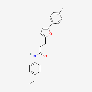 molecular formula C22H23NO2 B11235719 N-(4-ethylphenyl)-3-[5-(4-methylphenyl)furan-2-yl]propanamide 