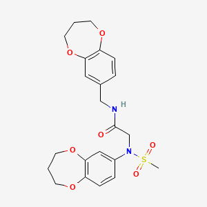 2-[N-(3,4-Dihydro-2H-1,5-benzodioxepin-7-YL)methanesulfonamido]-N-[(3,4-dihydro-2H-1,5-benzodioxepin-7-YL)methyl]acetamide