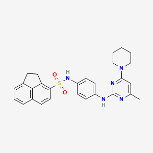 N-(4-((4-methyl-6-(piperidin-1-yl)pyrimidin-2-yl)amino)phenyl)-1,2-dihydroacenaphthylene-3-sulfonamide