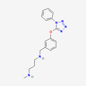 molecular formula C18H22N6O B11235795 N-methyl-N'-{3-[(1-phenyl-1H-tetrazol-5-yl)oxy]benzyl}propane-1,3-diamine 