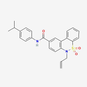 6-allyl-N-(4-isopropylphenyl)-6H-dibenzo[c,e][1,2]thiazine-9-carboxamide 5,5-dioxide