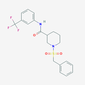 molecular formula C20H21F3N2O3S B11235869 1-(benzylsulfonyl)-N-[3-(trifluoromethyl)phenyl]piperidine-3-carboxamide 