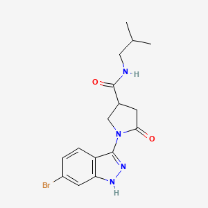 1-(6-bromo-1H-indazol-3-yl)-N-isobutyl-5-oxo-3-pyrrolidinecarboxamide