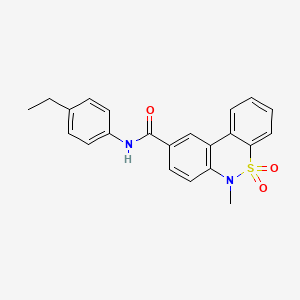 N-(4-ethylphenyl)-6-methyl-6H-dibenzo[c,e][1,2]thiazine-9-carboxamide 5,5-dioxide