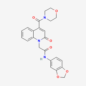 N-(1,3-benzodioxol-5-yl)-2-[4-(morpholin-4-ylcarbonyl)-2-oxoquinolin-1(2H)-yl]acetamide