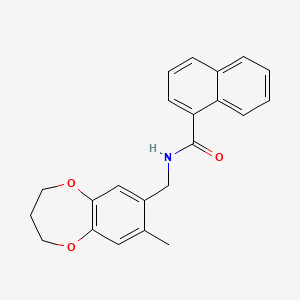 N-[(8-methyl-3,4-dihydro-2H-1,5-benzodioxepin-7-yl)methyl]naphthalene-1-carboxamide