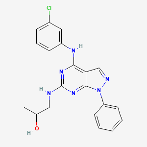 1-({4-[(3-chlorophenyl)amino]-1-phenyl-1H-pyrazolo[3,4-d]pyrimidin-6-yl}amino)propan-2-ol