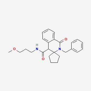 molecular formula C25H30N2O3 B11235931 2'-benzyl-N-(3-methoxypropyl)-1'-oxo-1',4'-dihydro-2'H-spiro[cyclopentane-1,3'-isoquinoline]-4'-carboxamide 