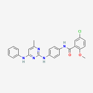 5-Chloro-2-methoxy-N-(4-{[4-methyl-6-(phenylamino)pyrimidin-2-YL]amino}phenyl)benzamide