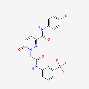 N-(4-methoxyphenyl)-6-oxo-1-({[3-(trifluoromethyl)phenyl]carbamoyl}methyl)-1,6-dihydropyridazine-3-carboxamide